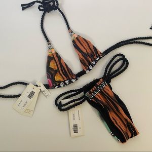 NWT San Lorenzo Jojo Bikinis Havana XS